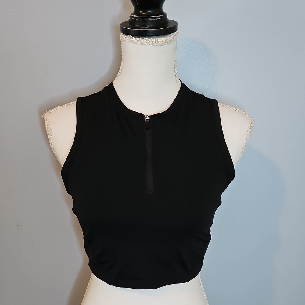 Nike Black Zip-Up Tank Top